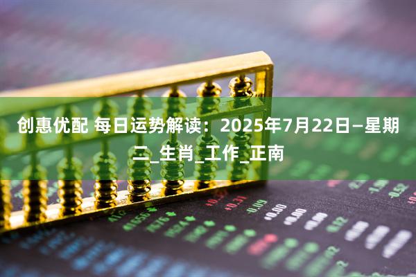 创惠优配 每日运势解读：2025年7月22日—星期二_生肖_工作_正南