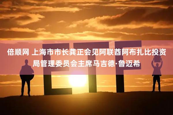 倍顺网 上海市市长龚正会见阿联酋阿布扎比投资局管理委员会主席马吉德·鲁迈希
