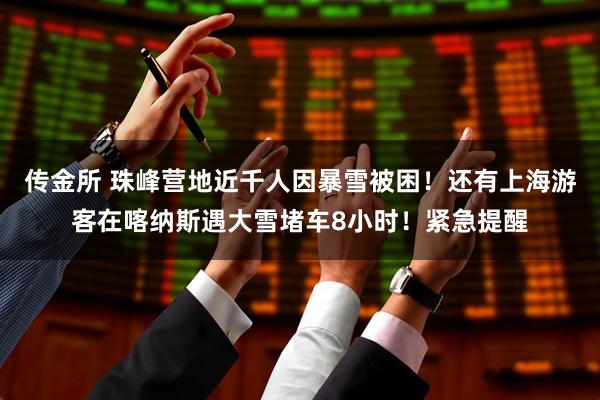 传金所 珠峰营地近千人因暴雪被困！还有上海游客在喀纳斯遇大雪堵车8小时！紧急提醒