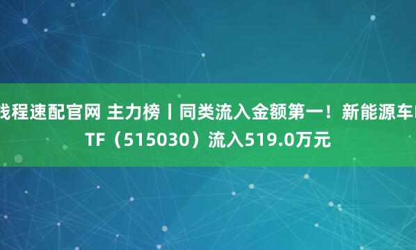 钱程速配官网 主力榜丨同类流入金额第一!新能源车ETF(515030)流入519.0万元